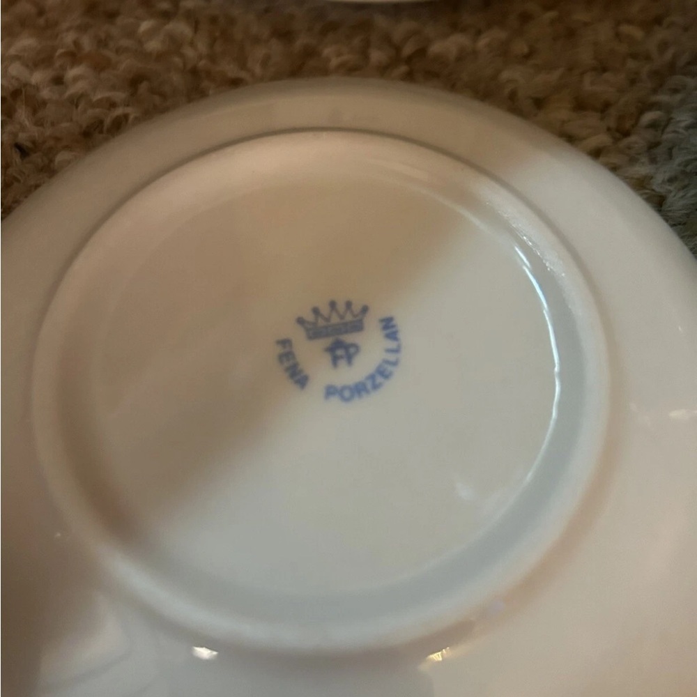 Fena Porzellan Elegant Purple & White Flowers Espresso Cup Set/6 - Picture 12 of 12